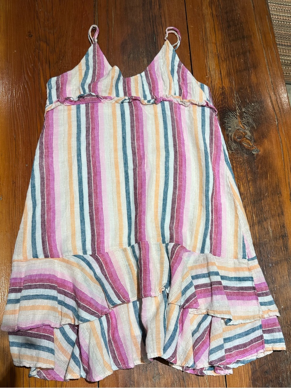 Rails Sundress, Pink & Blue Stripe, Women's Sm
